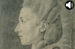 Johann Wolfgang von Goethe: Charlotte von Stein (?), um 1777, schwarze Kreide, Klassik Stiftung Weimar